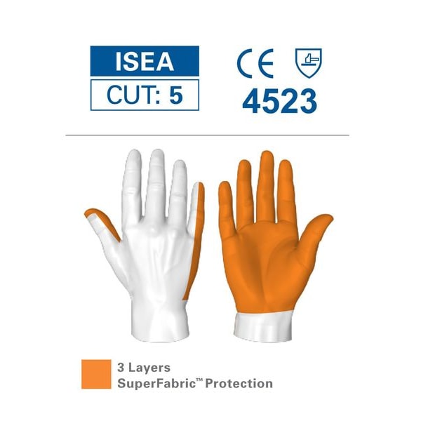 Cut Resistant Gloves, A9 Cut Level, Uncoated, L, 1 PR