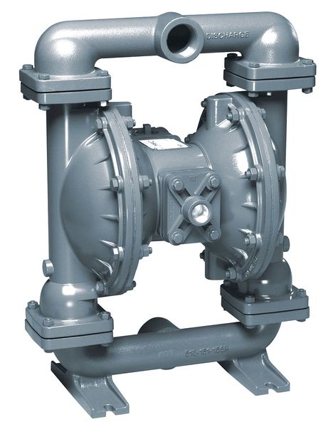 Double Diaphragm Pump, Aluminum, Air Operated, 106 GPM 220 Degrees F