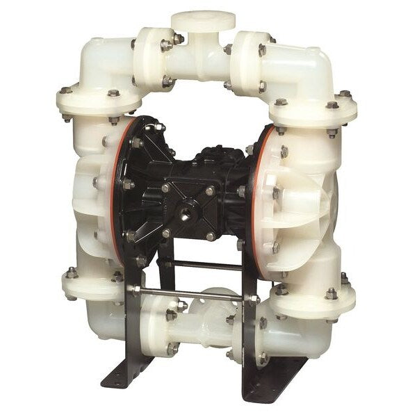 Double Diaphragm Pump, Polypropylene, Air Operated, 100 GPM