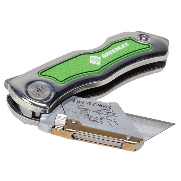 Folding Utility Knife, Folding Retractable, Utility, Stainless Steel