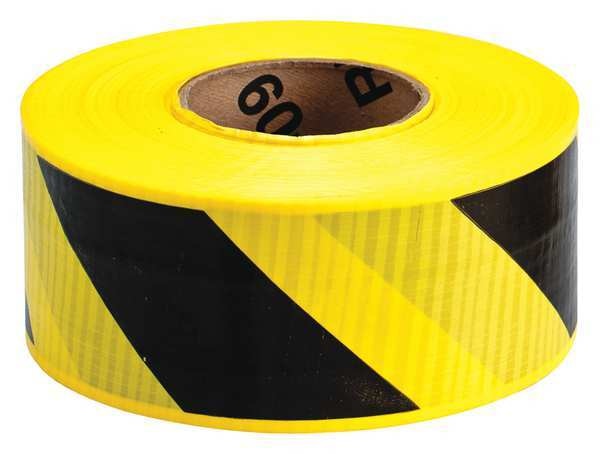 Barricade Tape, Yellow/Black, 500ft x 3 In