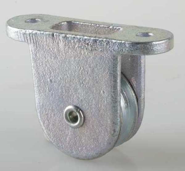 Closed Deck Pulley Block, Fibrous Rope, 3/8 in Max Cable Size, Electro-Galvanized