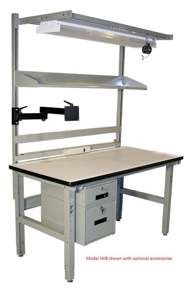 Overhead Light/Frame, 72W x 26D x 5H, Gray