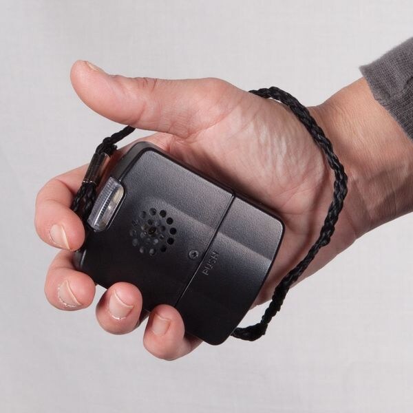 Handheld alarm with sound and light