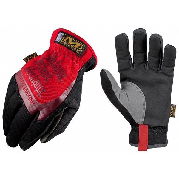 Mechanics Gloves, XL, Red, Anatomically Designed Two-Piece Palm, Form Fitting Trek Dry(R)