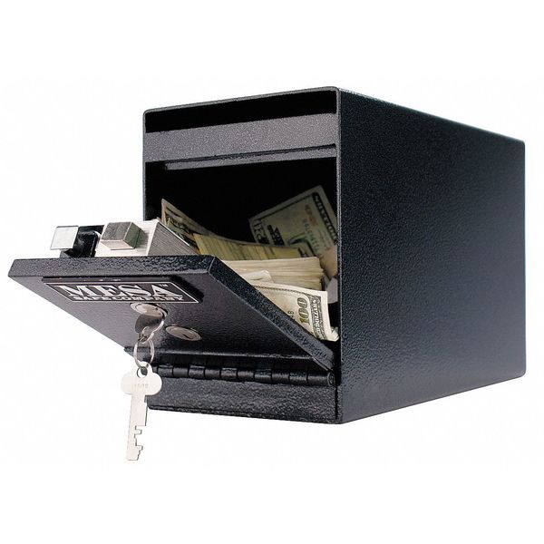 Drop Slot Depository Safe, with Dual Keyed 22 lb, Hammered Gray, Steel