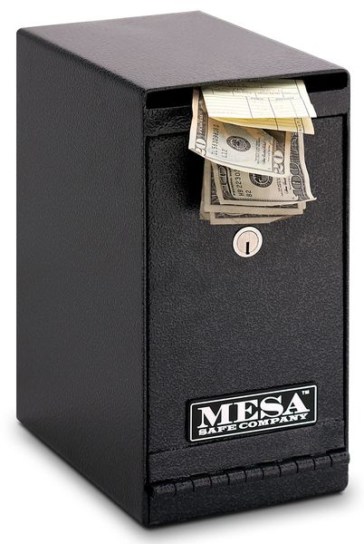 Drop Slot Depository Safe, with Dual Keyed 20 lb, Hammered Gray, Steel