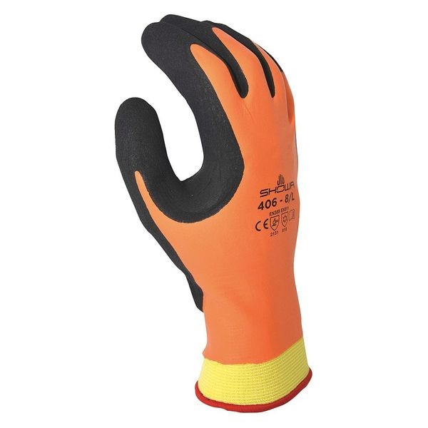 Cold Protection Coated Gloves, Polyester/Nylon/Acrylic Lining, L