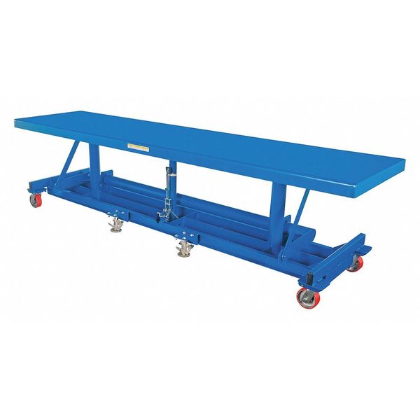 Long Deck Cart 2000lb 120 x 30 Poly-On-Steel Casters