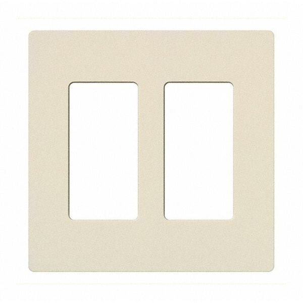 Designer Wall Plates, Number of Gangs: 2 Gloss Finish, Light Almond