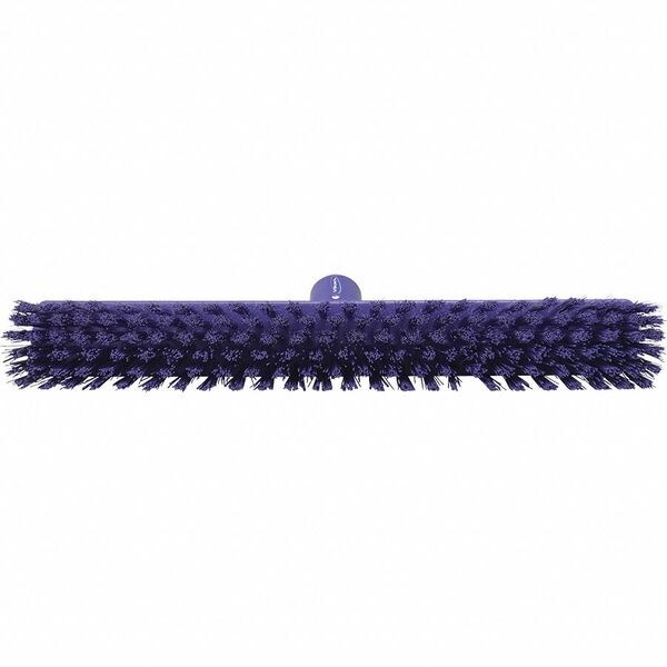 24 in Sweep Face Broom Head, Soft, Synthetic, Purple