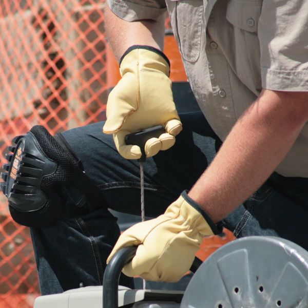 Anti-Vibration Gloves, L, Tan, PR