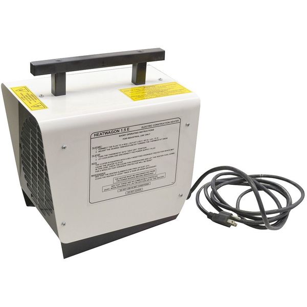 Electric Forced Air Heater, 5100 BtuH, 150 cfm, 7-1/2
