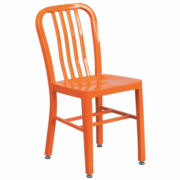 Gael Commercial Grade Orange Metal Indoor-Outdoor Chair