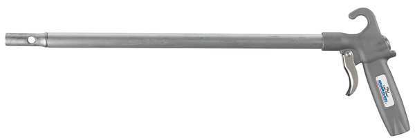 Long John Safety Air Blow Gun, 18 in Extension, Aluminum, Venturi Nozzle, Pistol Grip, 1/4 in FNPT
