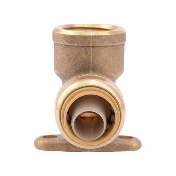 DZR Brass 90 Degree Drop Ear Elbow, 1/2 in Tube Size