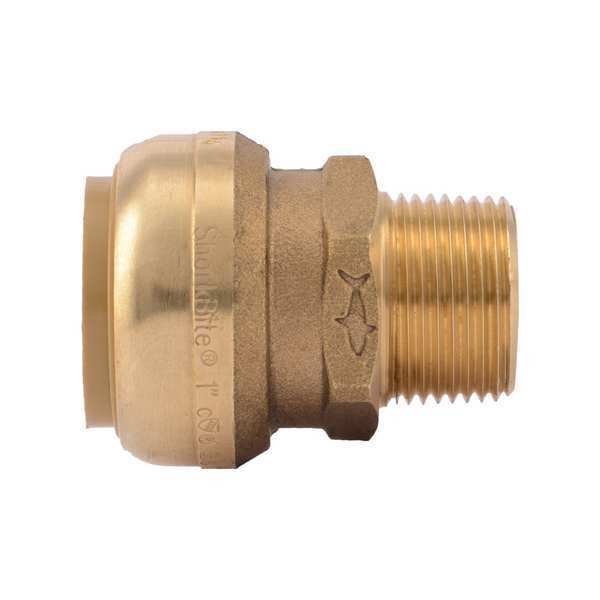DZR Brass Male Reducing Adapter, 1 in Tube Size