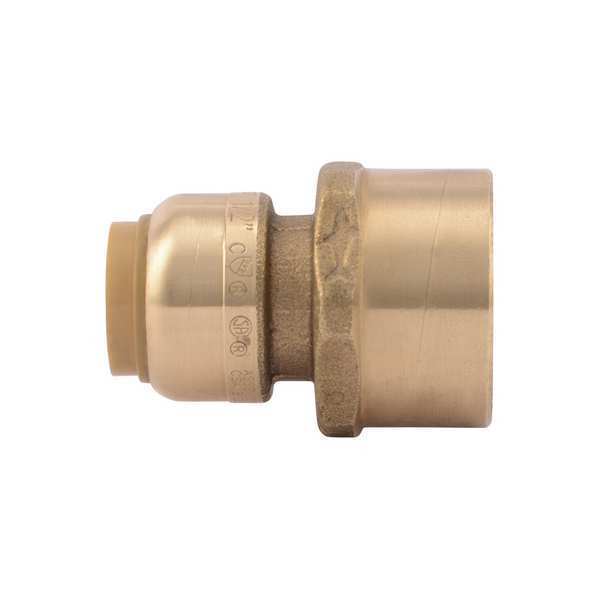 DZR Brass Female Reducing Adapter, 1/2 in Tube Size