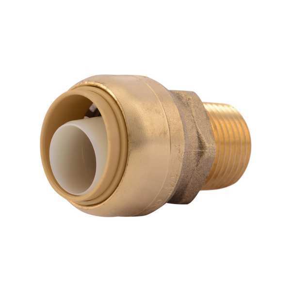 DZR Brass Male Reducing Adapter, 3/4 in Tube Size