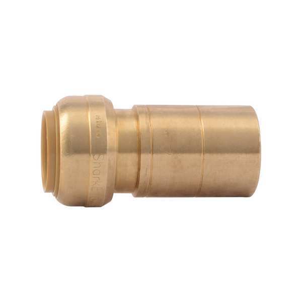 DZR Brass Fitting Reducer, 1 in x 3/4 in Tube Size