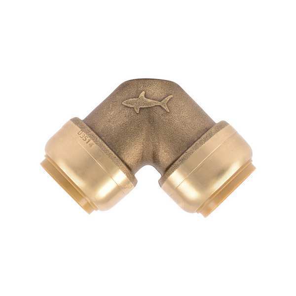 DZR Brass 90 Degree Elbow, 3/4 in Tube Size