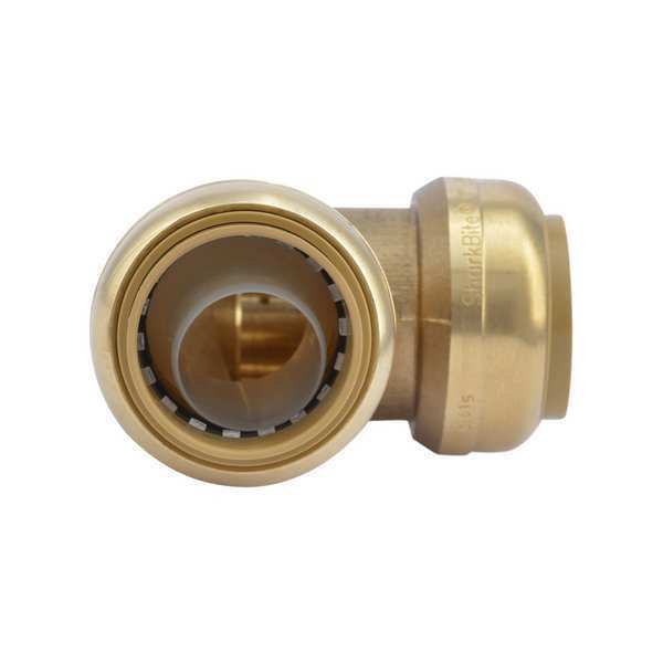 DZR Brass 90 Degree Elbow, 1 in Tube Size