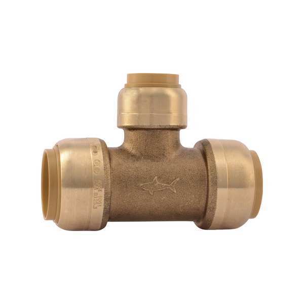 DZR Brass Reducing Tee, 3/4 in x 3/4 in x 1/2 in Tube Size