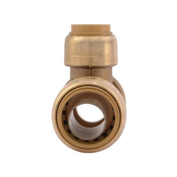 DZR Brass Reducing Tee, 3/4 in x 3/4 in x 1/2 in Tube Size