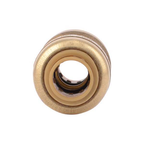 DZR Brass Coupling, 1/4 in Tube Size