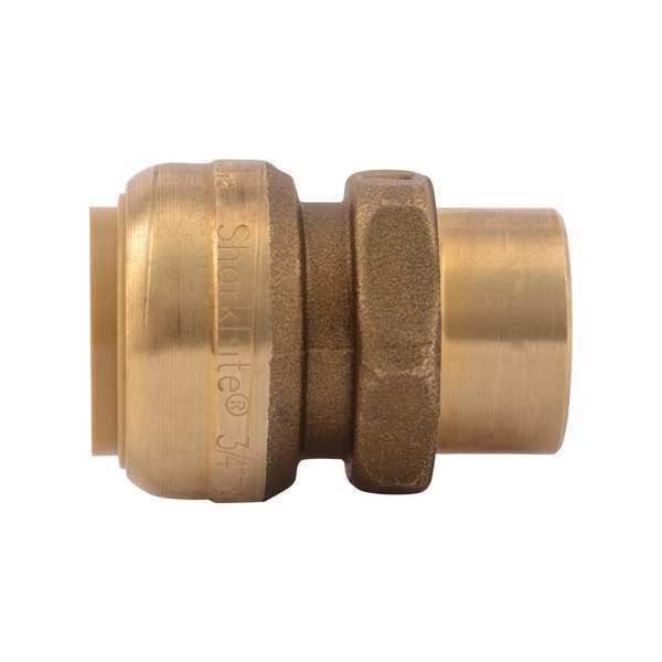 DZR Brass Female Reducing Adapter, 3/4 in Tube Size