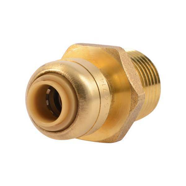 DZR Brass Male Reducing Adapter, 1/4 in Tube Size