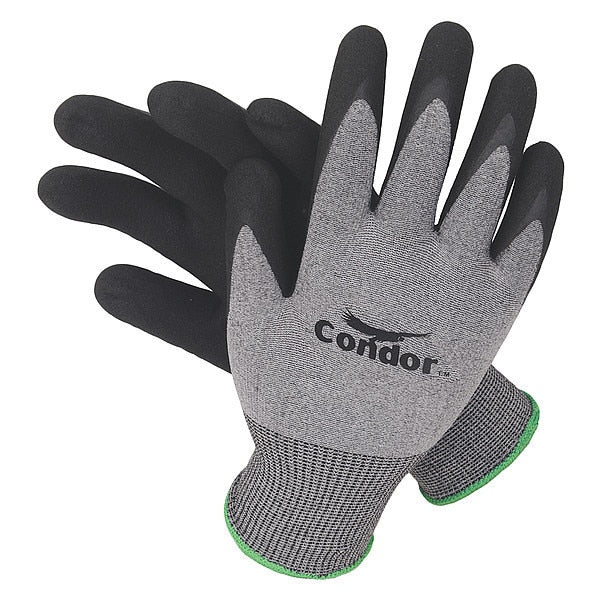 Foam Nitrile Coated Gloves, Palm Coverage, Blue/Gray, XL, PR