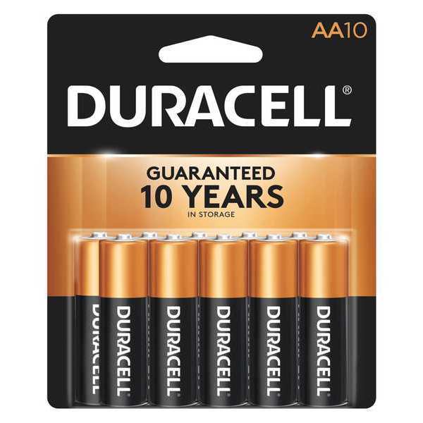 Duracell CopperTop AA Alkaline Battery, 10 PK