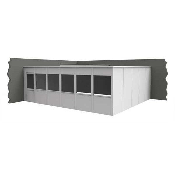 2-Wall Modular In-Plant Office, 8 ft H, 24 ft W, 20 ft D, White