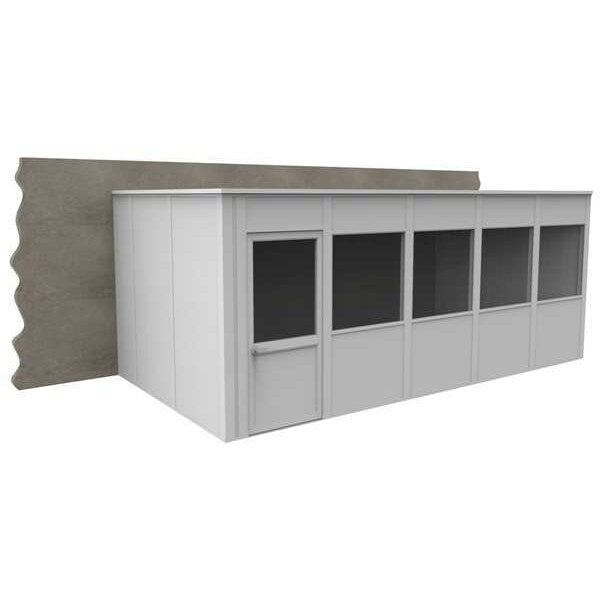 3-Wall Modular In-Plant Office, 8 ft H, 20 ft W, 10 ft D, White