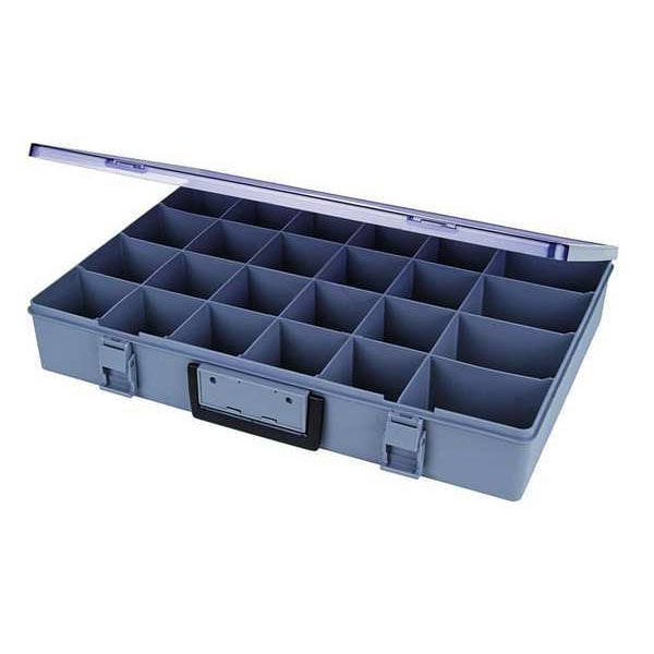 Compartment Box with 24 compartments, Plastic, 3 in H x 13 in W