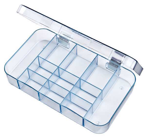 Compartment Box with 11 compartments, Plastic, 1 5/16 in H x 4-1/2 in W