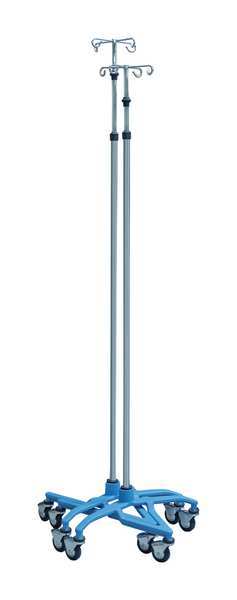 IV Pole, Stainless Steel, Blue