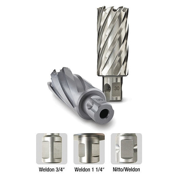 TCT Annular Cutter with Universal Shank, 1-1/2