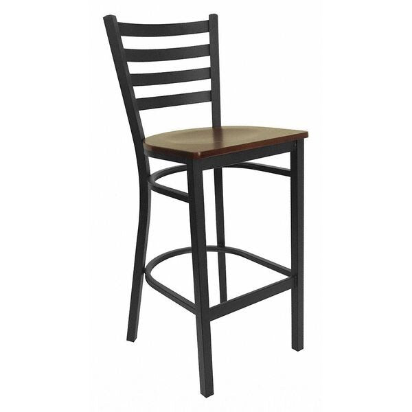 Restaurant Stool, Ladder Back, Mah Seat, Seat Height Range: 29