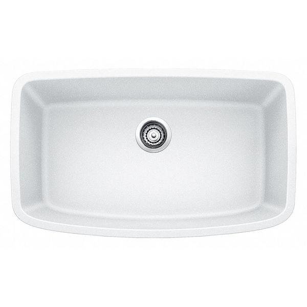 Valea Silgranit Super Single Undermount Kitchen Sink - White