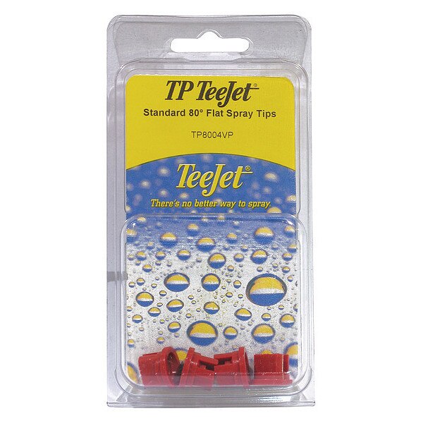 Flat Spray Polymer Tips, 80 Deg, PK4