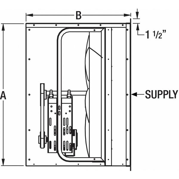 Cabinet Supply Fan, 24 In, 115/208-230 V