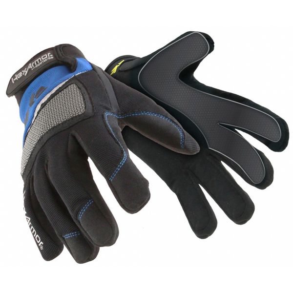 Cut Resistant Mechanics Gloves, A6 Cut Level, Uncoated, L, 1 PR