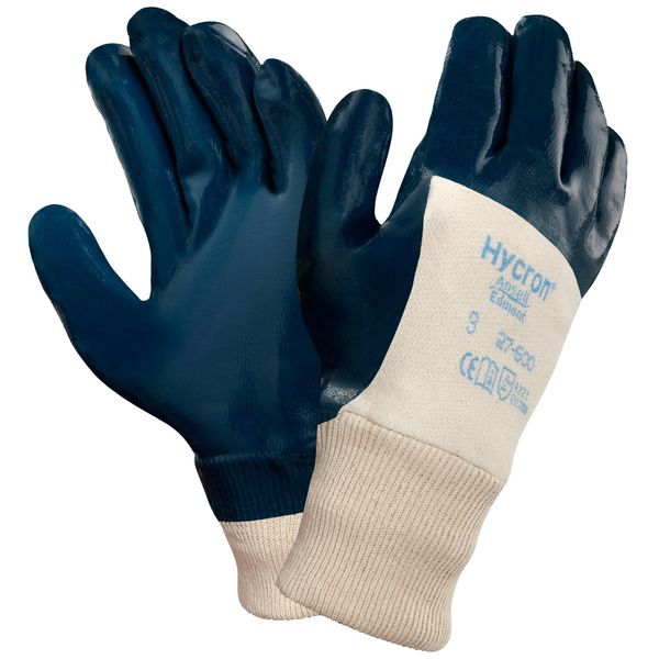 Nitrile Coated Gloves, 3/4 Dip Coverage, Blue, XL, PR