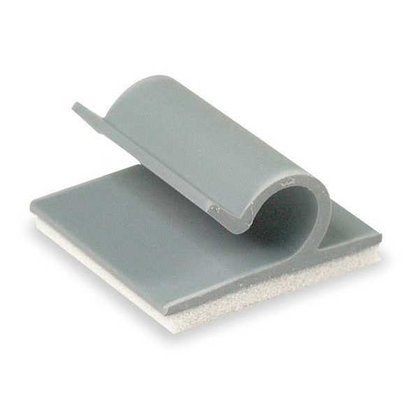 Cable Clip, Side Entry, Gray, PK25