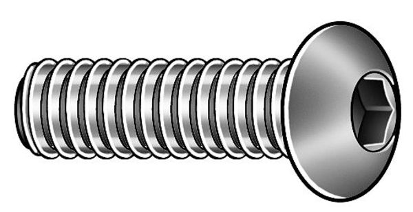 #10-24 Socket Head Cap Screw, Black Oxide Steel, 3/4 in Length, 100 PK