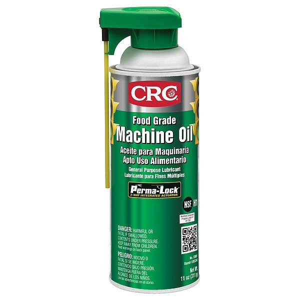 Food Grade Machine Oil, H1 Food Grade, 32 to 300 Degrees F, 16 Oz. Aerosol Can, Clear