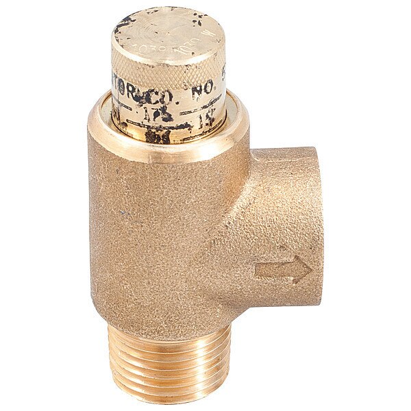 Pressure Relief Valve, Brass, 150 psi