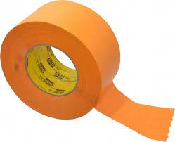 Tapes, 3" Wide X 60 Yd Long Orange Paper Maskin
